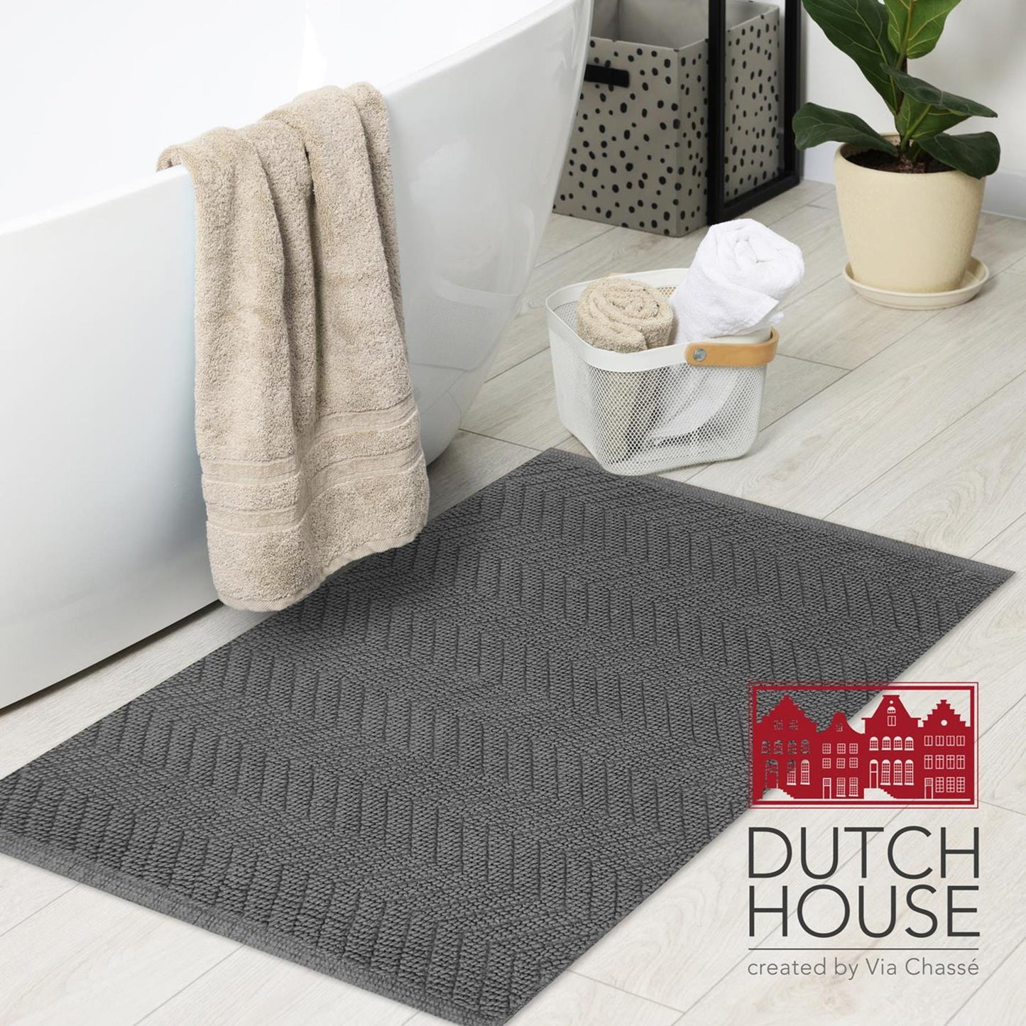 Dutch House Formia Badematte 50x80cm grau