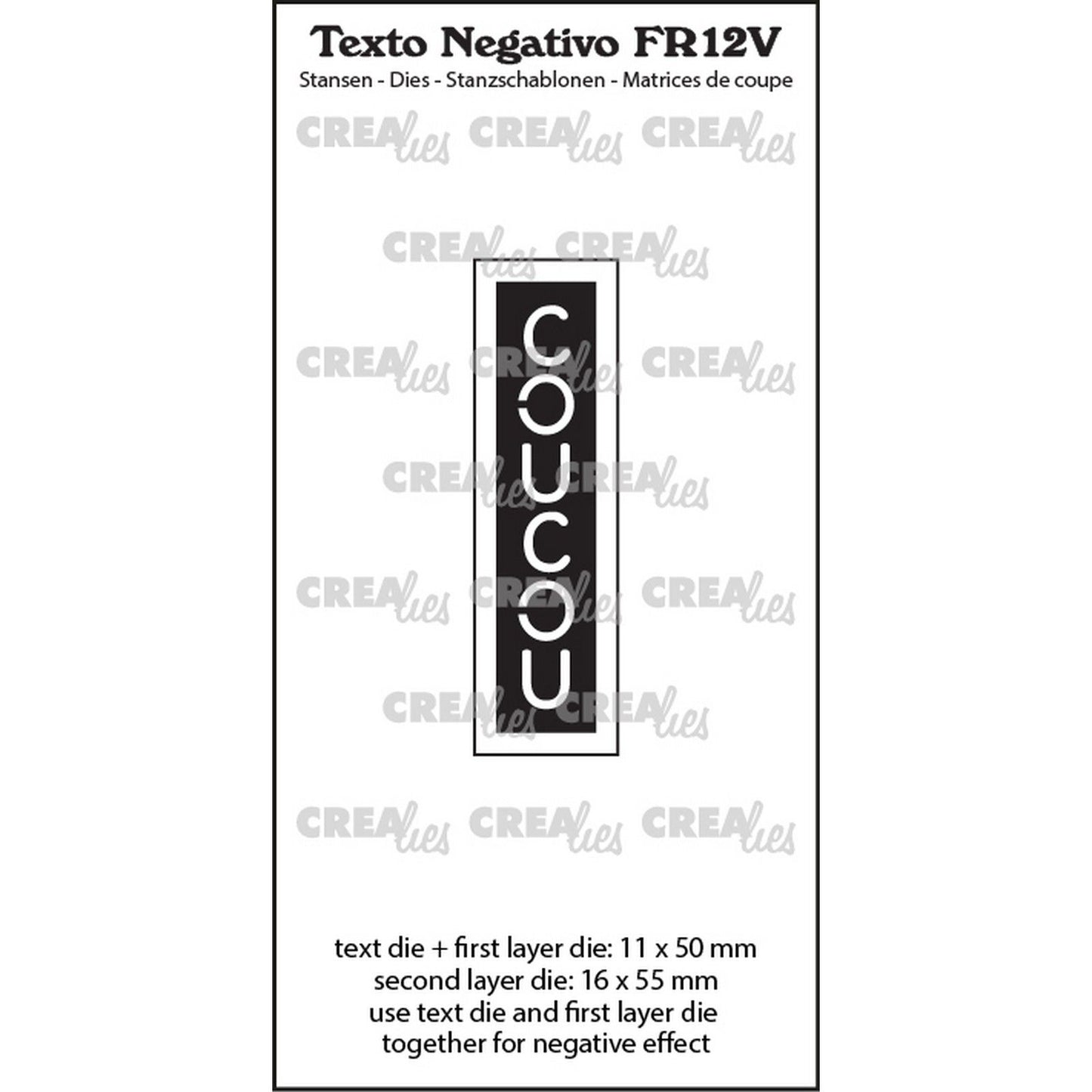 Crealies • texto negativo coucou (vertikal)