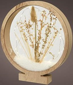 Rahmen Holz rund stehend 27cm 25LEDs - 5508410