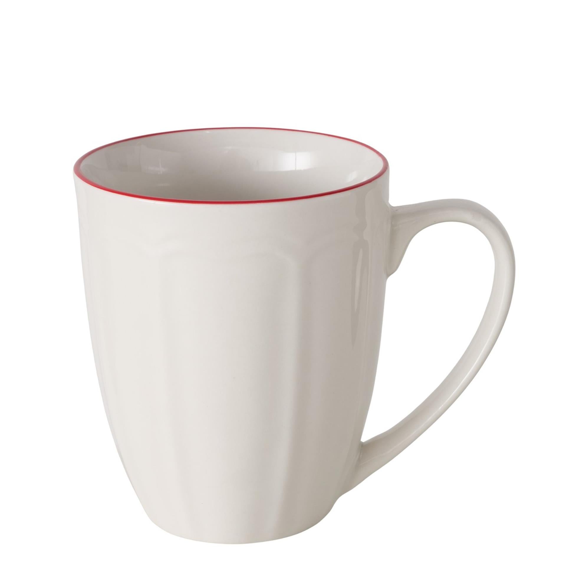 Boltze Home Becher Hedda 330ml ø9xh10,5cm weiß rot