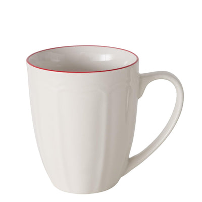 Boltze Home Becher Hedda 330ml ø9xh10,5cm weiß rot