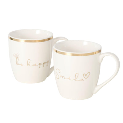Boltze Home Becher Davina Be Happy Smile 400ml H10cm