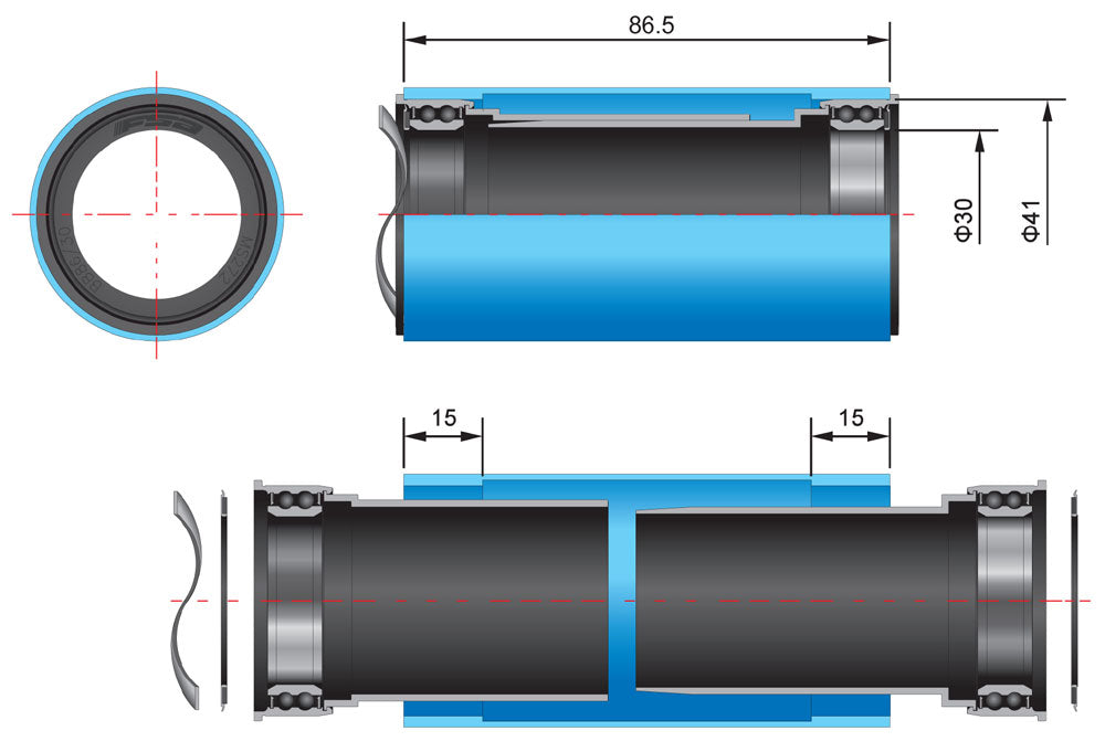 Fsa bb386evo bis bb86 Tretlager