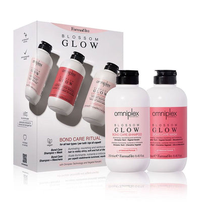 Farmavita Omniplex Blossom Glow Kit Bond Pflegeritual mit Shampoo und Maske 250 ml