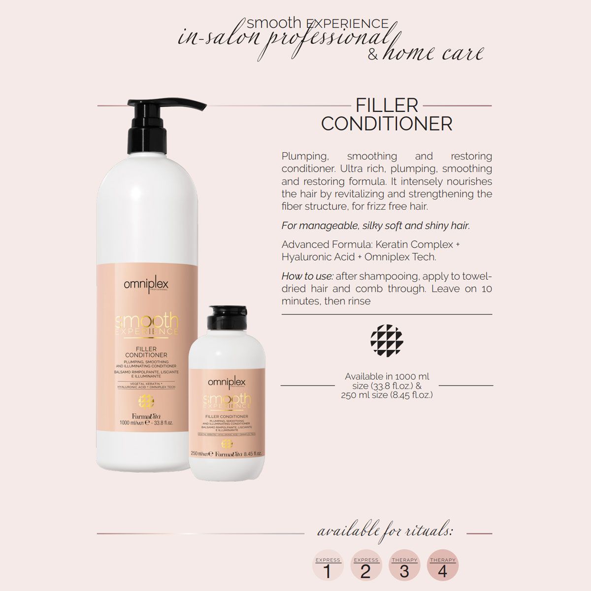 Farmavita Omniplex Smooth Experience Filler Conditioner 250 ml