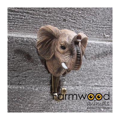 Farmwood Animals Garderobenhaken zum Aufhängen! Elefant 6,5x9x11cm