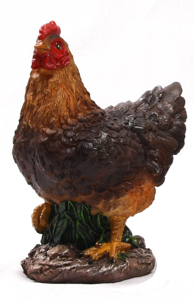 Farmwood Tiere Gartenstatue Huhn Mini braun 5x5x12cm