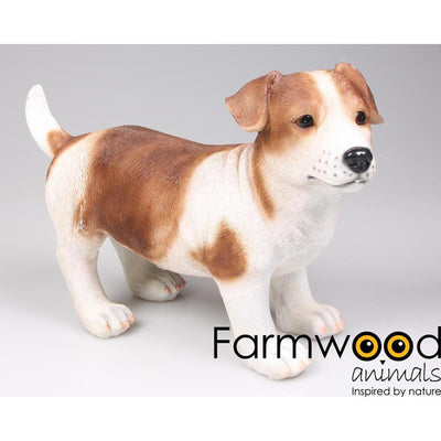 Farmwood Tiere Gartenstatue Hund Jack Russel braun 39 cm