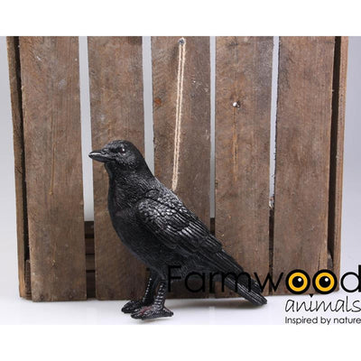 Farmwood Tiere Gartenstatue Vogel Krähe 24x10x20cm
