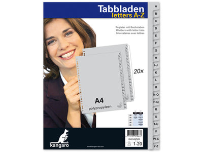 Tabs A4 23 Ringe A-Z Kunststoff