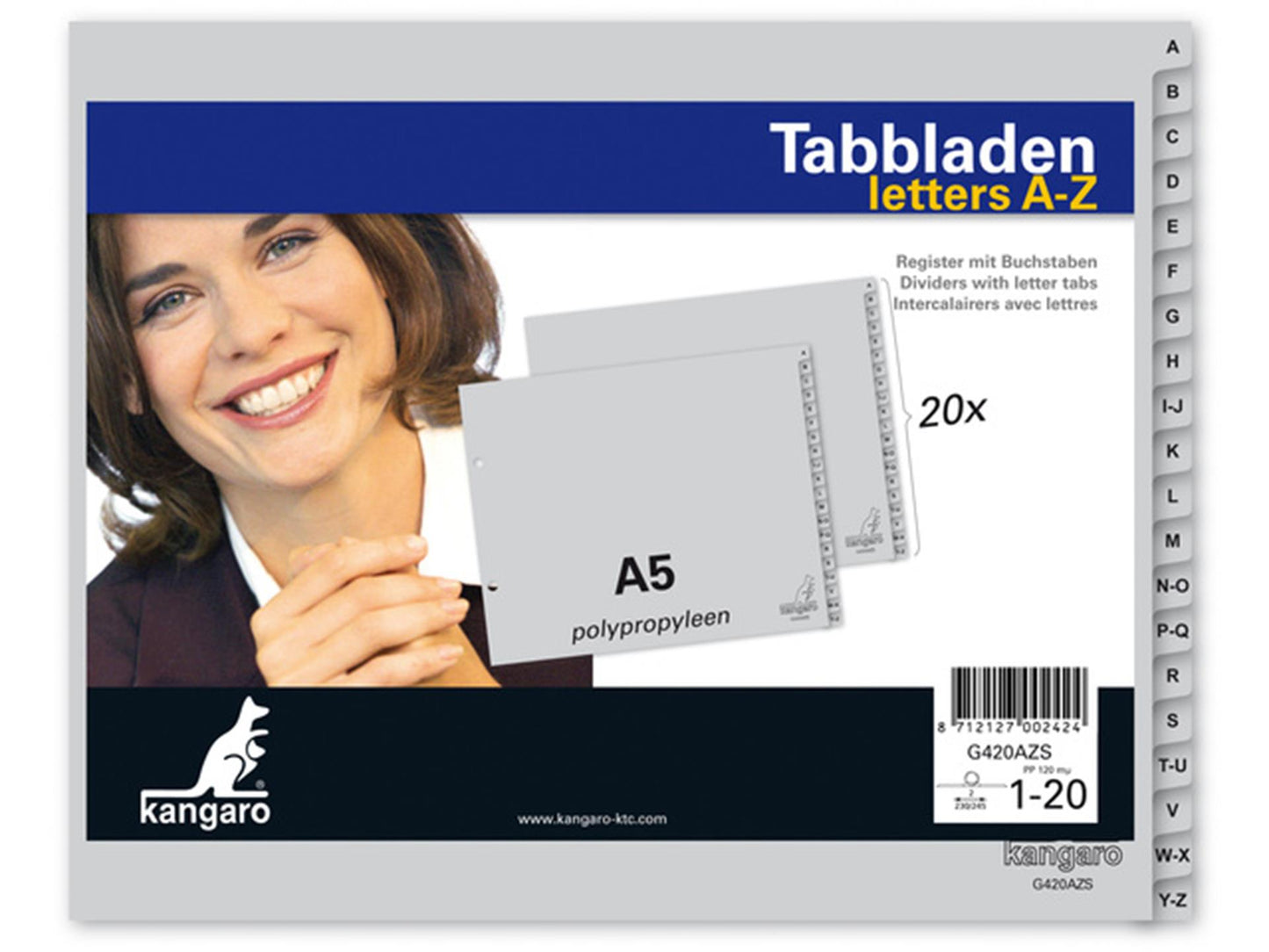 Kangaro Tabs 2 Ringe A-Z Kunststoff