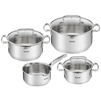 Tefal Tefal G719S7 Duetto+ Kochpfanne Set 4-teiliger Edelstahl