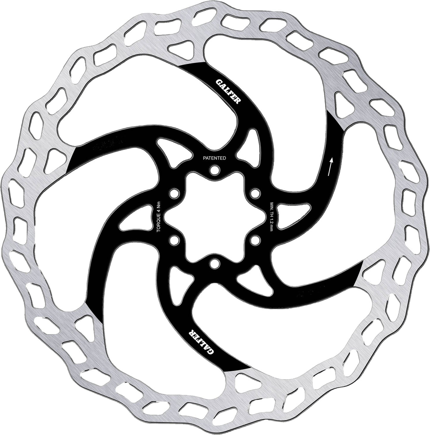 Galfer Bike Wave® fester E-Bike Enduro 6-Loch-Scheibenrotor