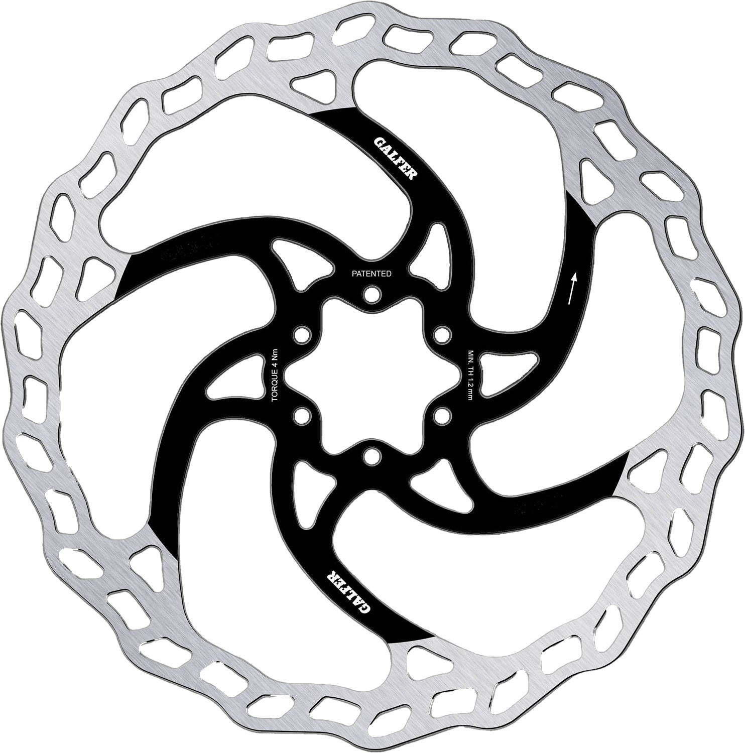 Galfer Bike Wave® fester E-Bike Enduro 6-Loch-Scheibenrotor