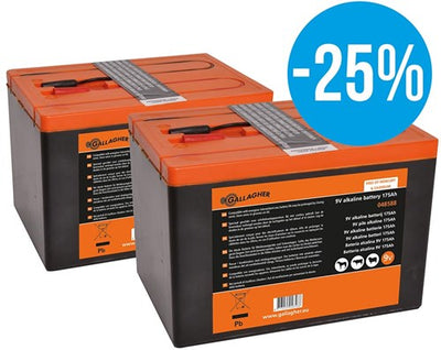 Gallagher Duopack Alkalibatterie 2x 9V 175Ah - 190x125x160mm - 065073 - 065073