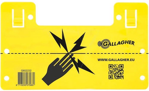 Gallagher EU-Warnschild (universell) (1) – 075881 075881