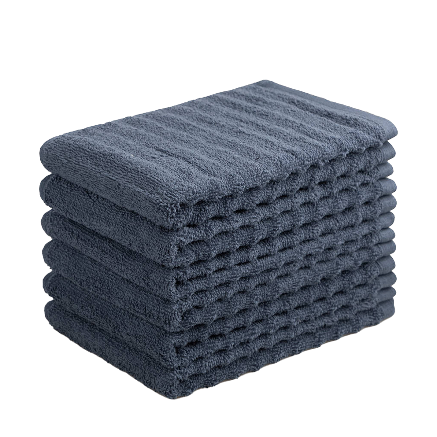 Gästehandtücher Wave Jeansblau 6 Stück