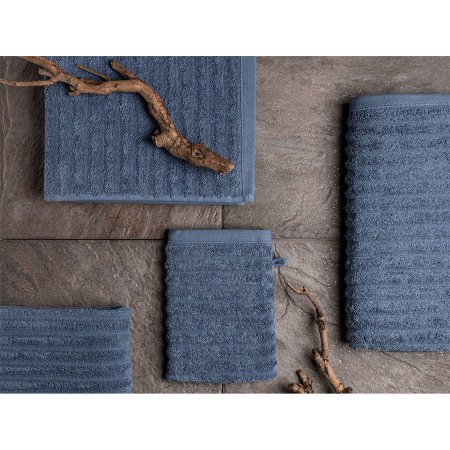 Gästehandtücher Wave Jeansblau 6 Stück