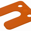 GB-Druckplatte mit Schlitz, 2 mm orangefarbenes Etikett; 48 pro Beutel | 240 Stück - 17434742