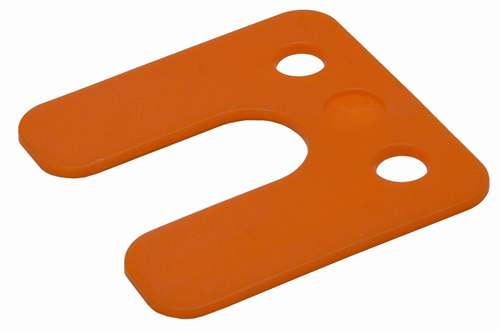 GB-Druckplatte mit Schlitz, 2 mm orangefarbenes Etikett; 48 pro Beutel | 240 Stück - 17434742