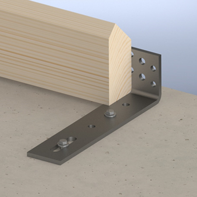 Gb Wandplatte Ecke 80x520 60x10 verzinkt | 5 Stück - 079886