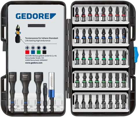 Gedore 3459519 666-045 | Torsionsbit-Satz | 45 Stück - 3459519