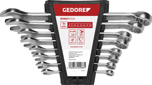 Gedore r09105008 | Ring-Maulschlüssel-Satz | 8 - 19mm | metrisch | 8-teilig - 3300988