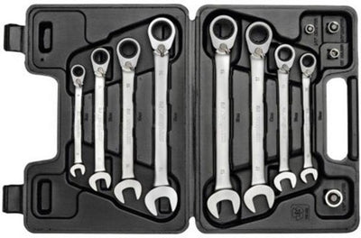 Gedore red r07203012 Ring-Ratschenschlüssel-Set | metrisch 8 - 19 mm | 8-teilig - 3300059 - r07203012