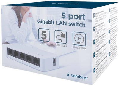 Gembird Netzwerk-Switch 5 Ports 10 100 1000 Mbit/s – 9510309