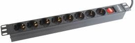 Gembird table socket 8v 2.0m black aluminum prof