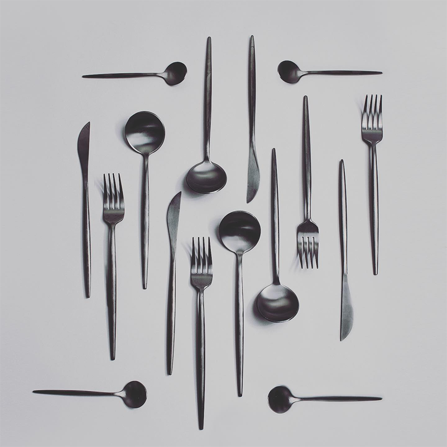 Gemeo Besteckset Serwa Schwarz matt 16-teilig