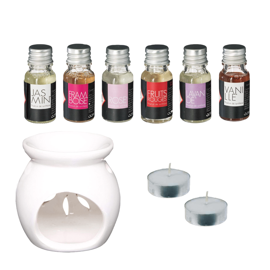 Duftbrenner-Set mit 6 Duftölen