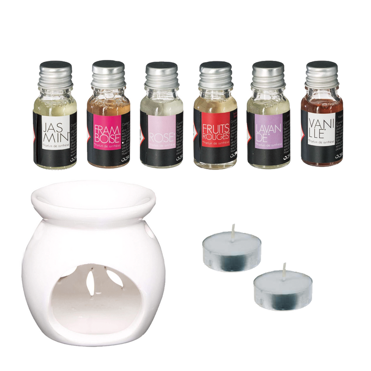 Duftbrenner-Set mit 6 Duftölen