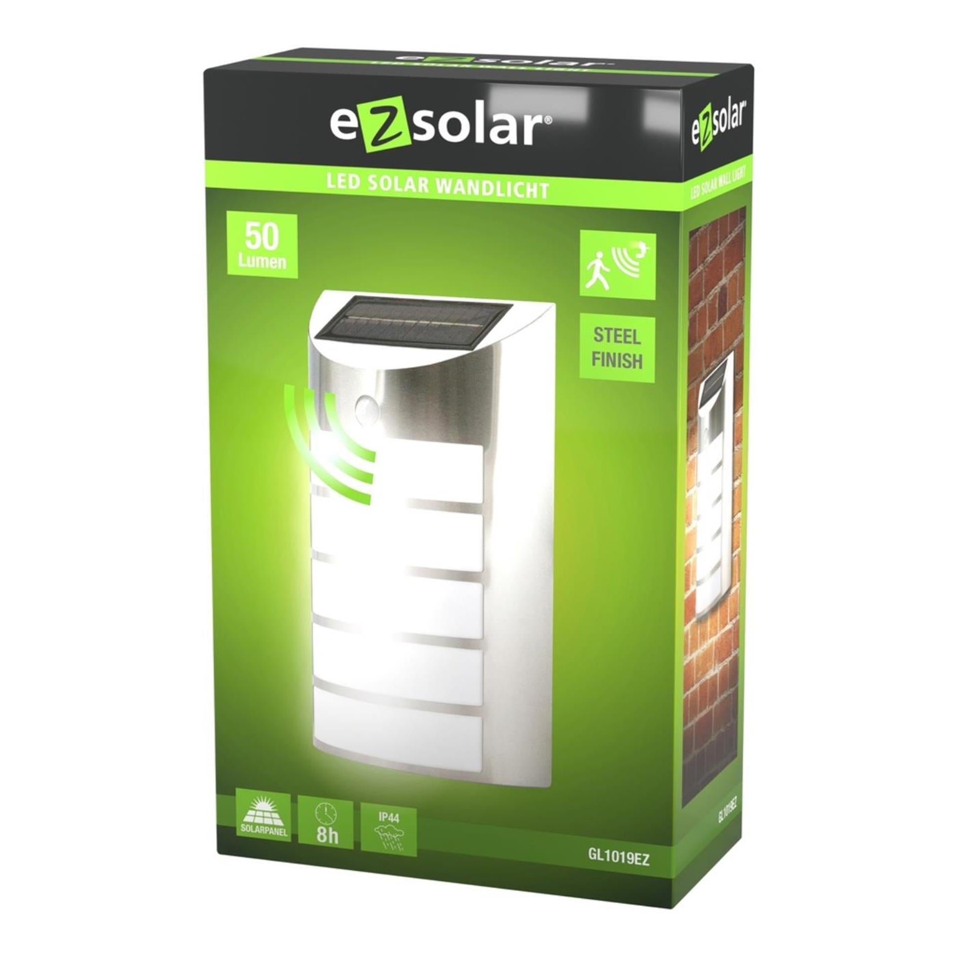 Ezolar LED-Solar-Wandleuchte mit 5 LEDs und Sensor