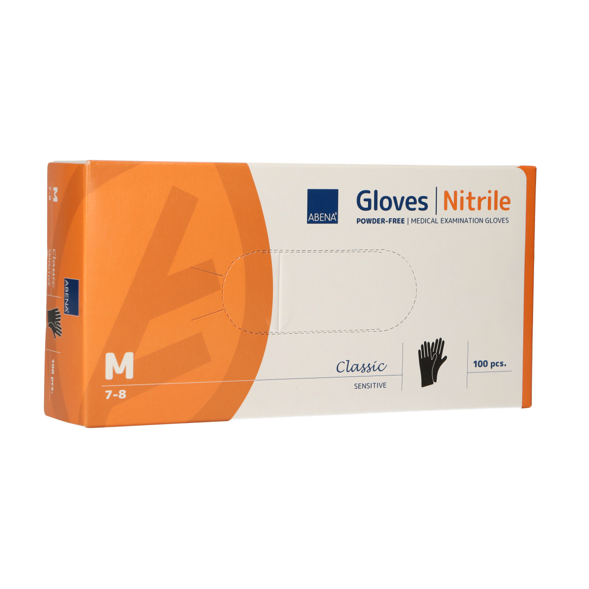 Abena Abena powded Nitrilhandschuhe Größe mittel 100 Stück schwarz