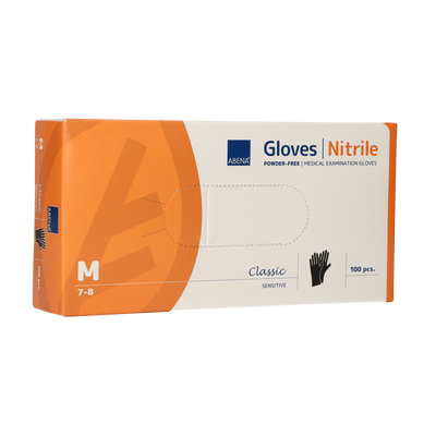 Abena Abena powded Nitrilhandschuhe Größe mittel 100 Stück schwarz