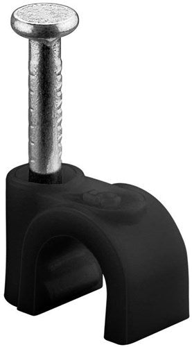 Goobay Kabelclip 5 mm rund, schwarze Box (100) – 4113230