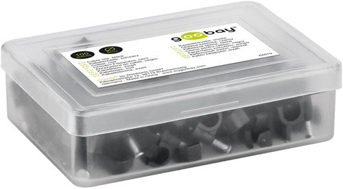 Goobay Kabelclip 6 mm rund, schwarze Box (100) – 4113231