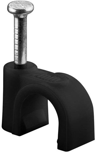 Goobay Kabelclip 7 mm rund, schwarze Box (100) – 4113232