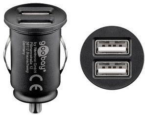 Goobay USB-Autoladegerät doppelt 12V-24V 2,4A - 9540127