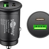Goobay USB-Autoladegerät USB-C und USB-A 12V-24V 3A schwarz - 9540129
