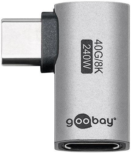 Goobay USB-C-Adapter | männlich weiblich | horizontal | 90-Grad-Adapter – 9550432