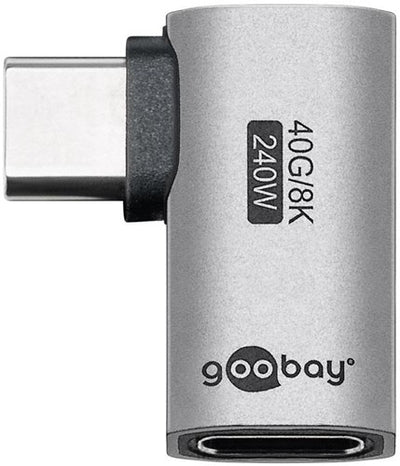 Goobay USB-C-Adapter | männlich weiblich | horizontal | 90-Grad-Adapter – 9550432