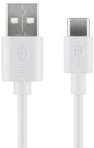 Goobay USB-C Ladekabel 1m weiß - 9550325