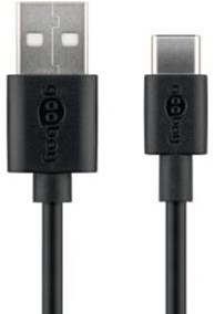 Goobay USB-C Ladekabel 3m schwarz - 9550320