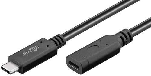 Ngk Goobay USB-C-Stecker – USB-C-Buchse verfügbar | 1m schwarz - 9550230