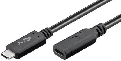 Ngk Goobay USB-C-Stecker – USB-C-Buchse verfügbar | 1m schwarz - 9550230
