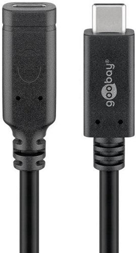 Ngk Goobay USB-C-Stecker – USB-C-Buchse verfügbar | 1m schwarz - 9550230