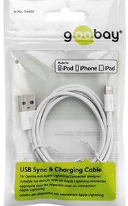 Goobay USB-Lightning-Ladekabel 1m weiß - 9550380