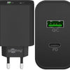 Goobay USB + USB-C Schnellladegerät 45W schwarz - 9550193